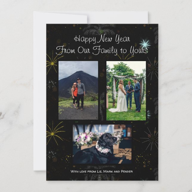 New Years Photo Greeting Card (Front)