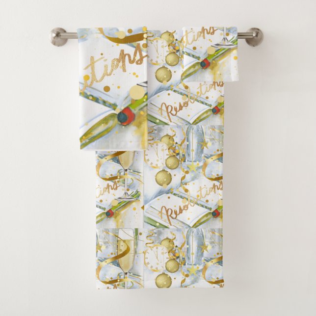 New Year's Resolution Collection Bath Towel Set (Insitu)