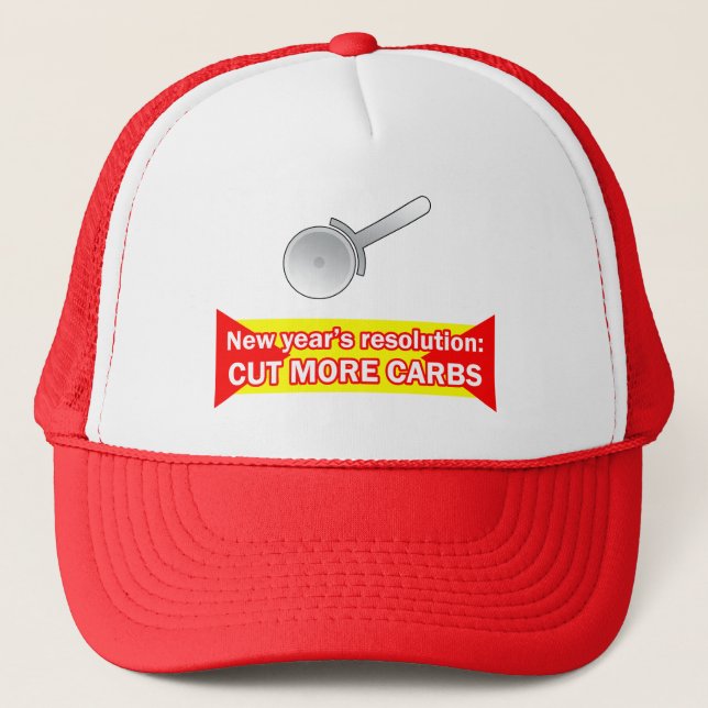 New Year's Resolution: Cut more carbs Trucker Hat (Front)