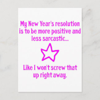 New Year's Resolution Holiday Postcard