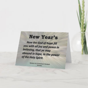 New Year's Romans 15-13 Holiday Card
