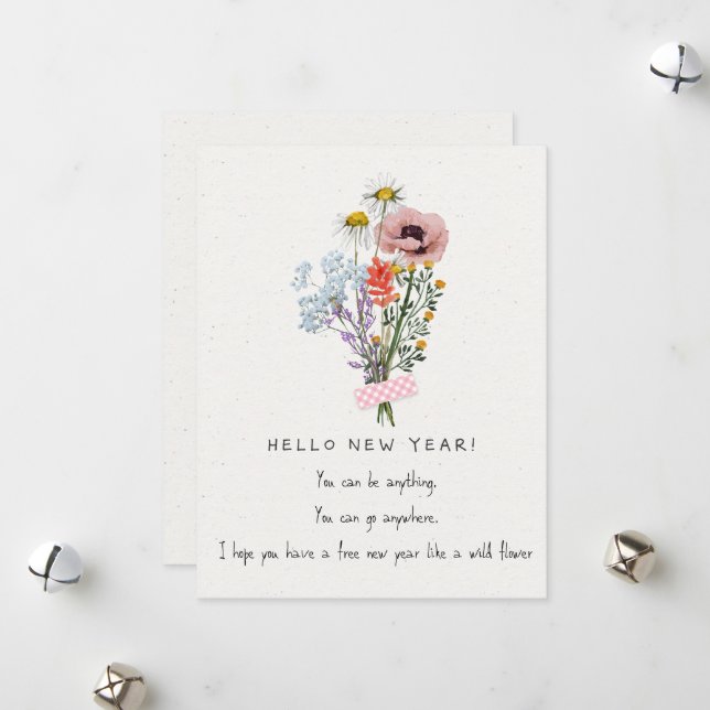New Year's saying card (Front/Back In Situ)