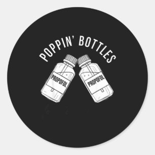 New Years Shirt, Nurse Png Bottles For The New Yea Classic Round Sticker