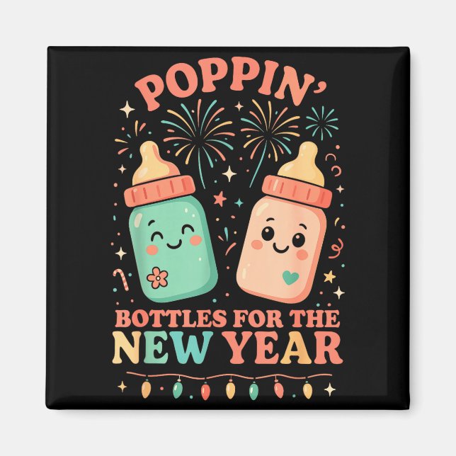 New Years Shirt, Nurse Png Bottles For The New Yea Magnet (Front)