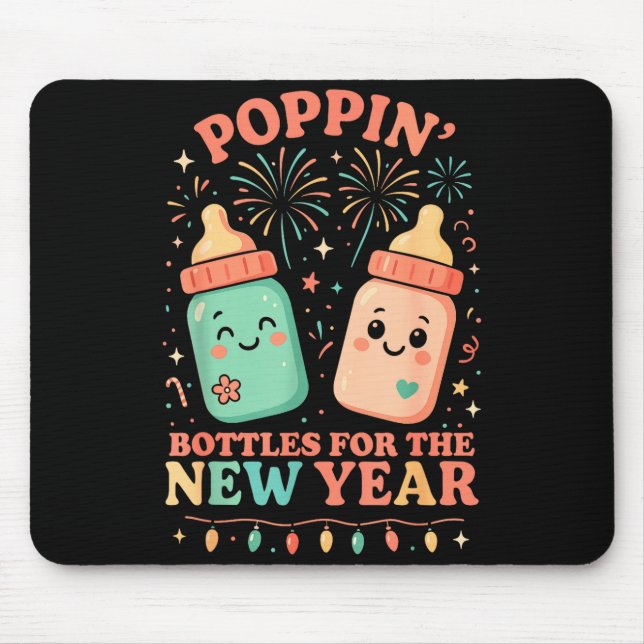 New Years Shirt, Nurse Png Bottles For The New Yea Mouse Pad (Front)