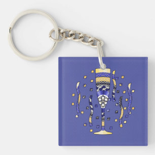 New Year's Toast Acrylic Keychain