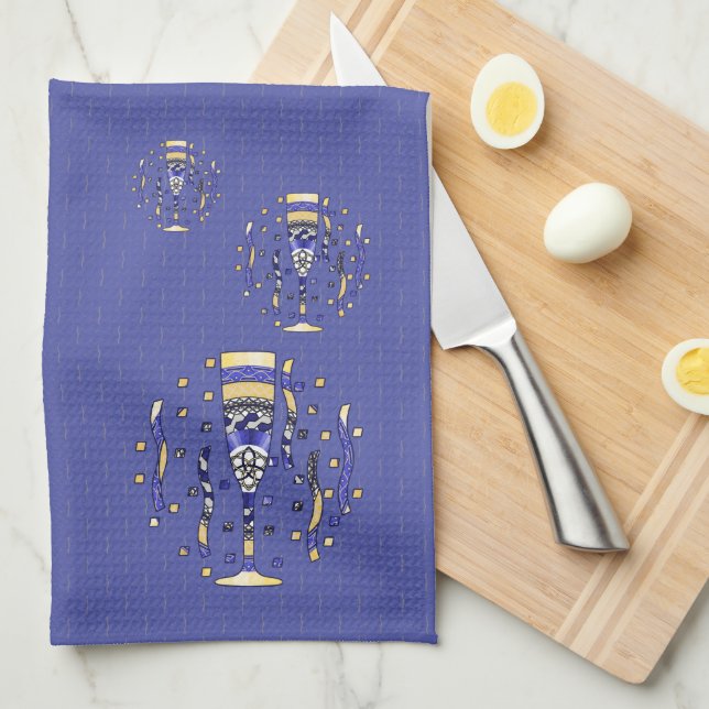 New Year's Toast Hand Towel (Quarter Fold)