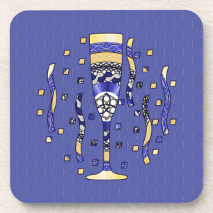 New Year's Toast Square Coaster