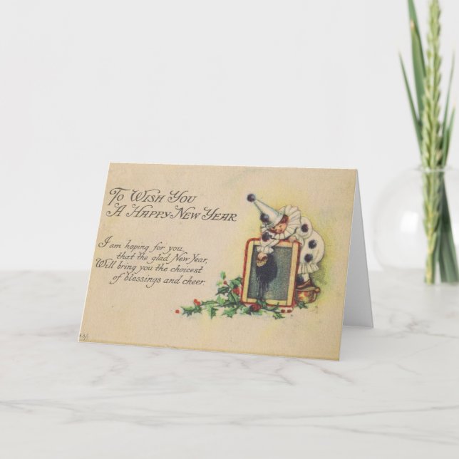 New Years vintage postcard 1916 (Front)