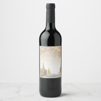 New Year's Wine Bottle Wine Label