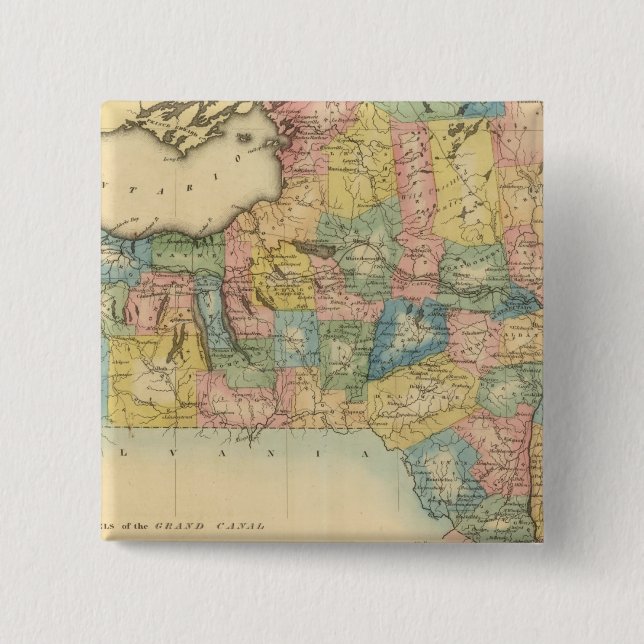 New York 14 15 Cm Square Badge (Front)