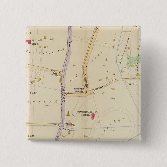 New York 15 Cm Square Badge (Front)