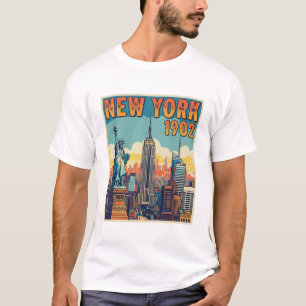New York 1902 – Vintage Skyline Retro Graphic Tee