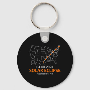 New York 2024 Total Solar Eclipse  Key Ring