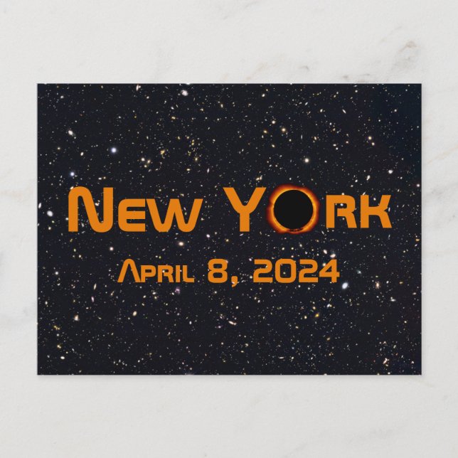 New York 2024 Total Solar Eclipse  Postcard (Front)