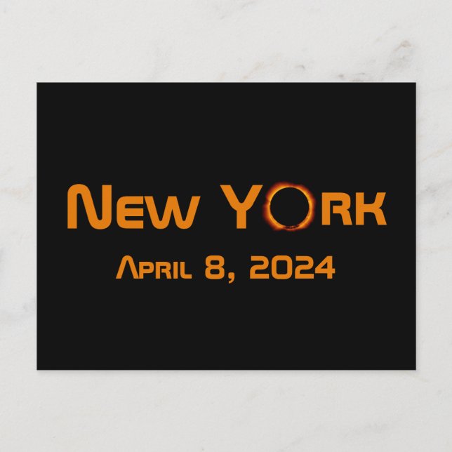 New York 2024 Total Solar Eclipse  Postcard (Front)