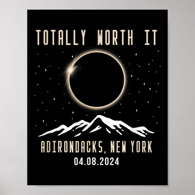 New York 2024 Total Solar Eclipse  Poster (Front)
