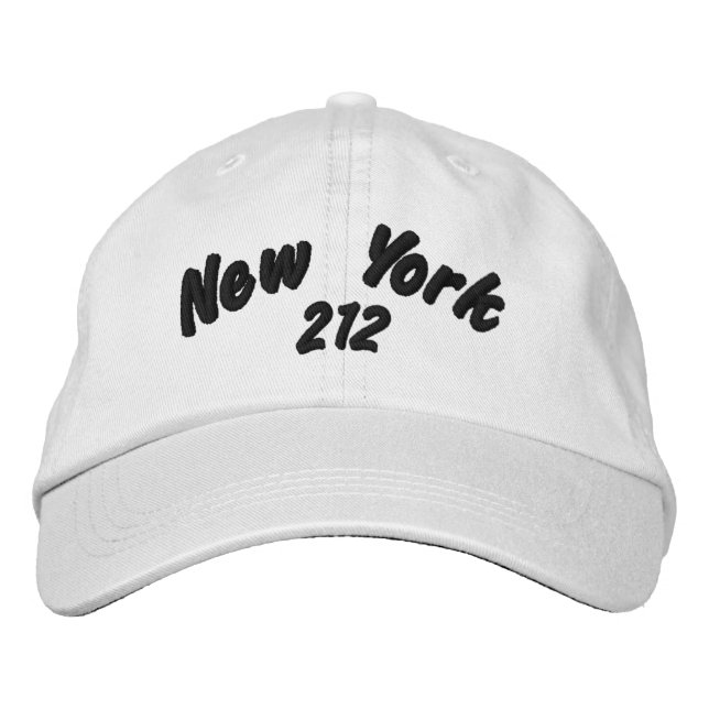 New York 212 area code. Embroidered Hat (Front)