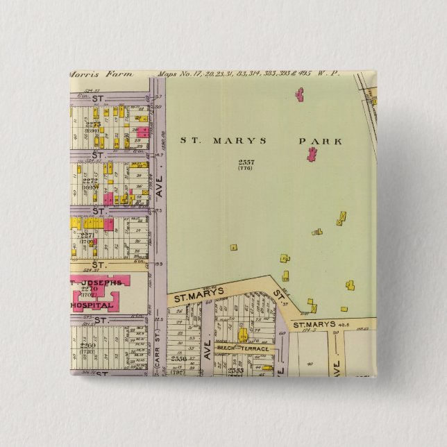 New York 25 15 Cm Square Badge (Front)
