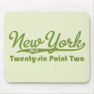 New York 26.2 Green Marathon Mousepad