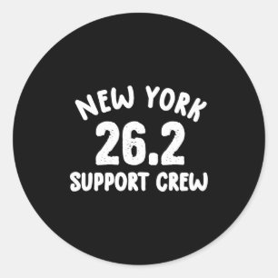 New York 26 2 Suprt Crew Marathon Running Clothi _ Classic Round Sticker