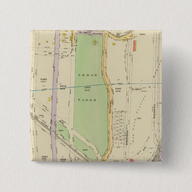 New York 37 15 Cm Square Badge (Front)