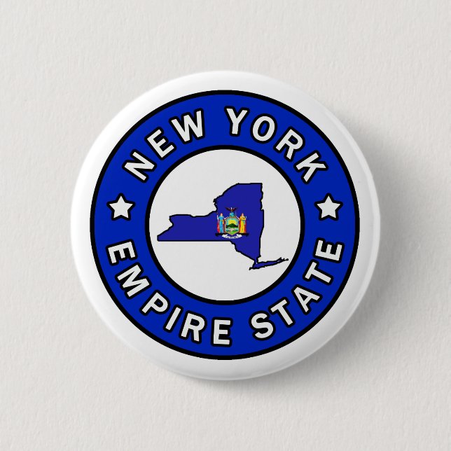 New York 6 Cm Round Badge (Front)