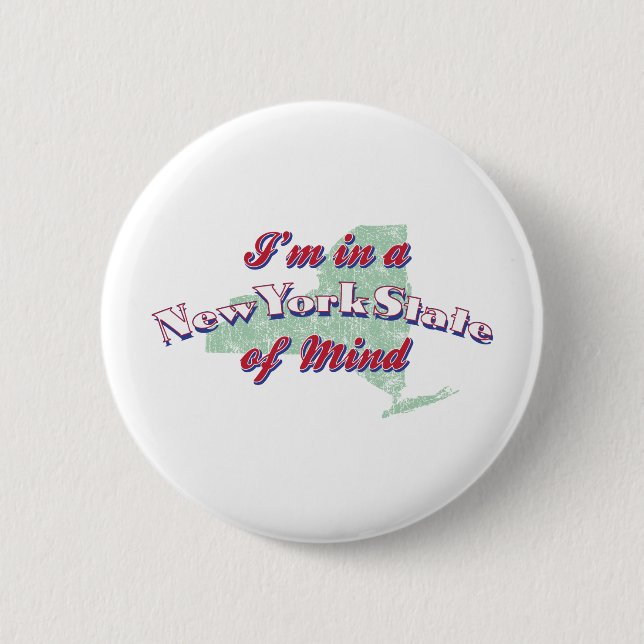 New York 6 Cm Round Badge (Front)