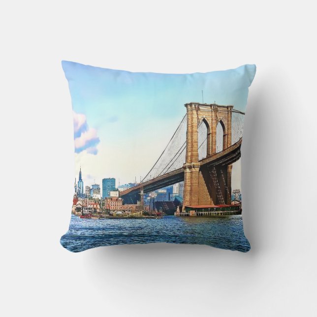 New York Abutment of Brooklyn Bridge Cushion (Front)