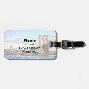 New York Abutment of Brooklyn Bridge Luggage Tag