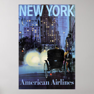 New York American Travel Poster Travel Art Print
