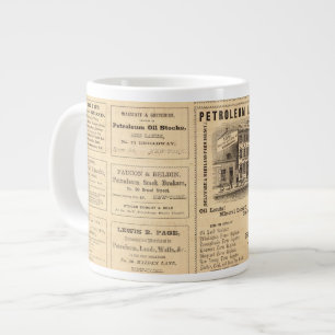 New York and Pennsylvania Oil Advertisements Large Coffee Mug