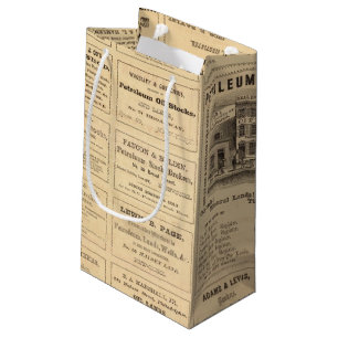 New York and Pennsylvania Oil Advertisements Small Gift Bag
