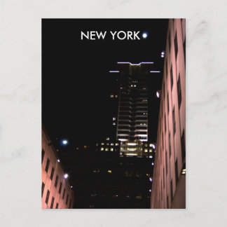 New york at night postcard
