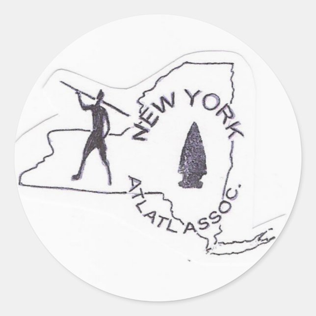 New York atlatl stickers (Front)