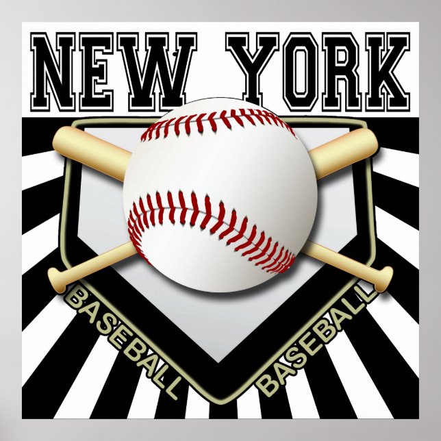 NEW YORK BASEBALL POSTER PRINT (Front)