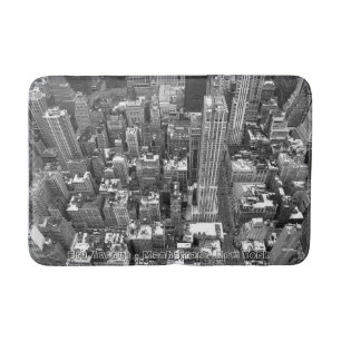 New York Bath Souvenirs NYC Cityscape  Bath Mat