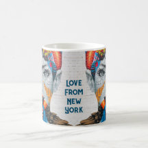 New York Beauty Woman Portrait Mug