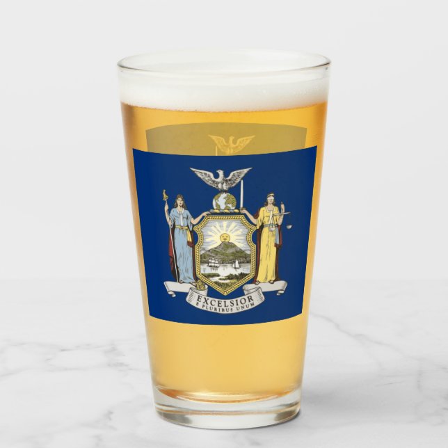 NEW YORK BEER GLASS (Front Filled)