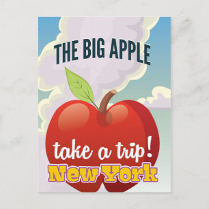New York Big Apple travel poster Postcard