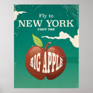 New York Big apple vintage poster