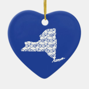 New York Bike Ceramic Tree Decoration