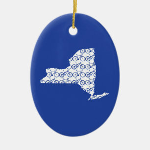 New York Bike Ceramic Tree Decoration