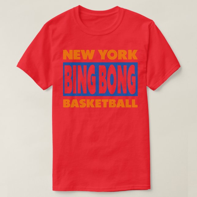 New York Bing Bong Basketball T-Shirt (Design Front)