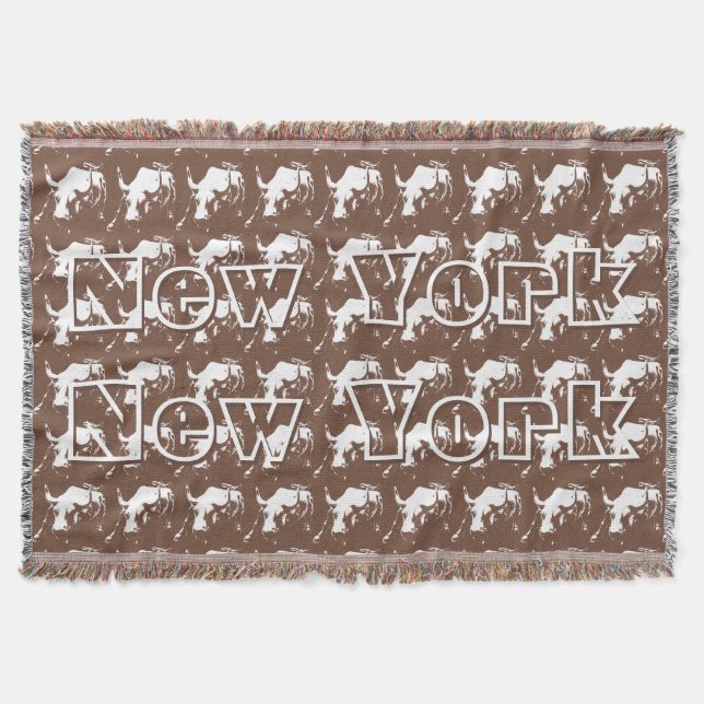 New York Blanket NYC Bull Statue Souvenir Blanket (Front)