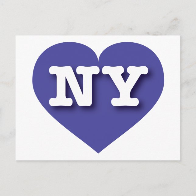 New York Blue Heart - I love NY Postcard (Front)