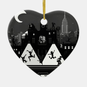 New York Boogie Nights Ceramic Ornament