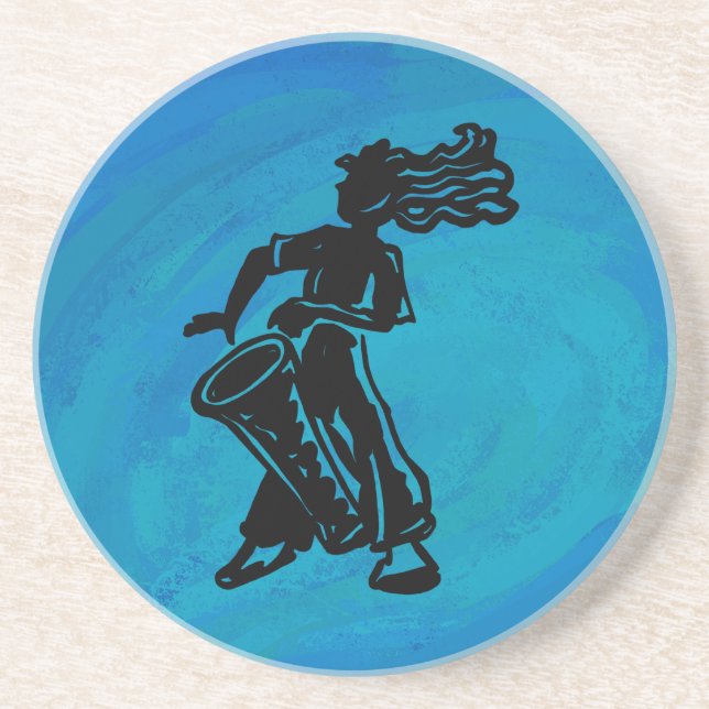 New York Boogie Nights Drum Blue Coaster (Front)