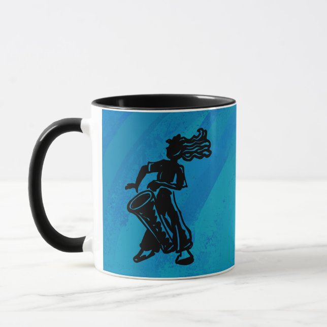New York Boogie Nights Drum Blue Mug (Left)