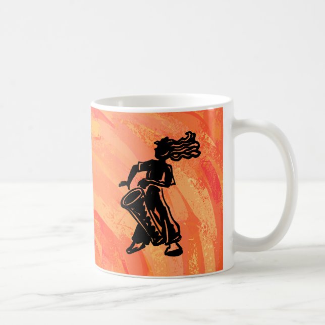 New York Boogie Nights Drum Orange Coffee Mug (Right)
